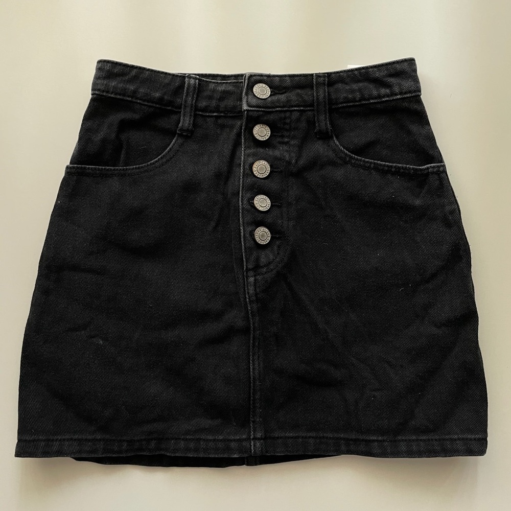 J. Galt Black Denim Skirt